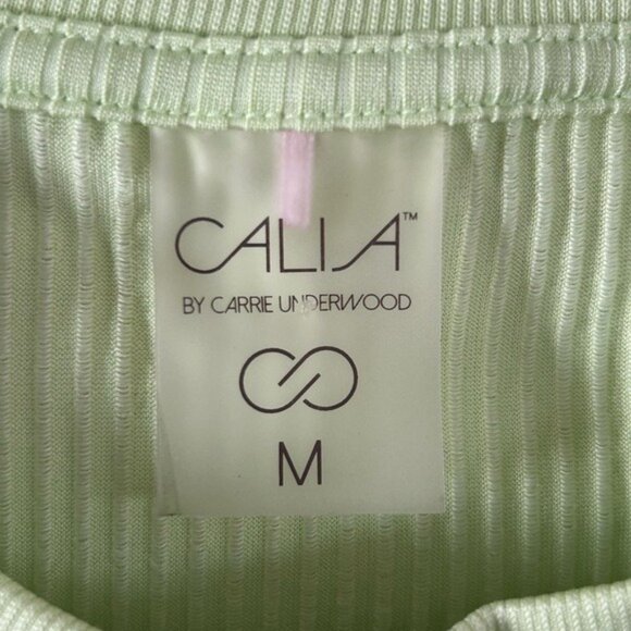 Calia by Carrie Underwood Neon Green Ribbed Tank Top Sz Medium READ - Picture 6 of 13